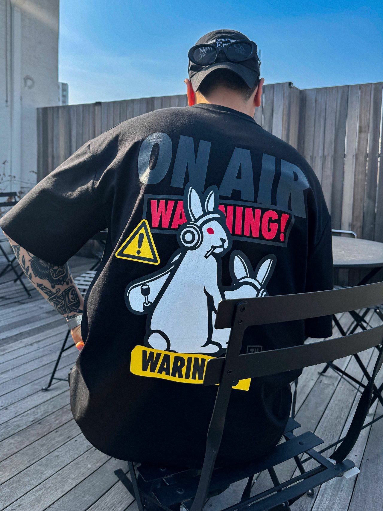 兔仔圖案英文字短袖Tee PLUS82HIYA-123T