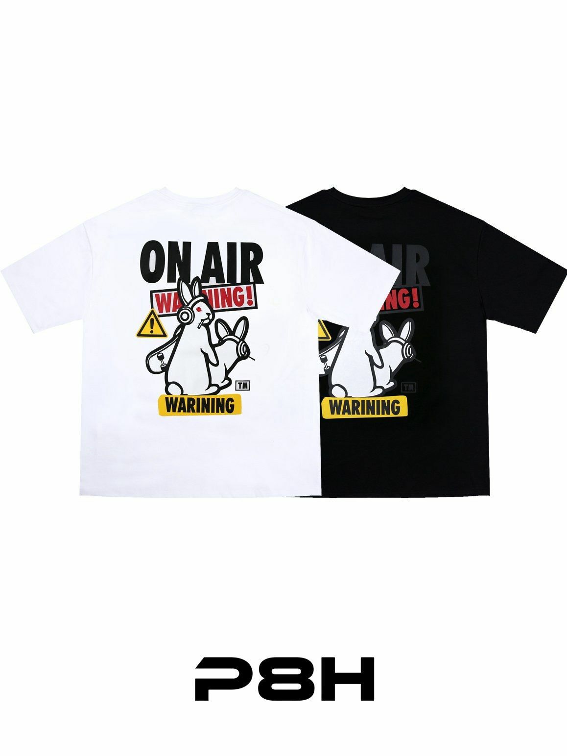 兔仔圖案英文字短袖Tee PLUS82HIYA-123T