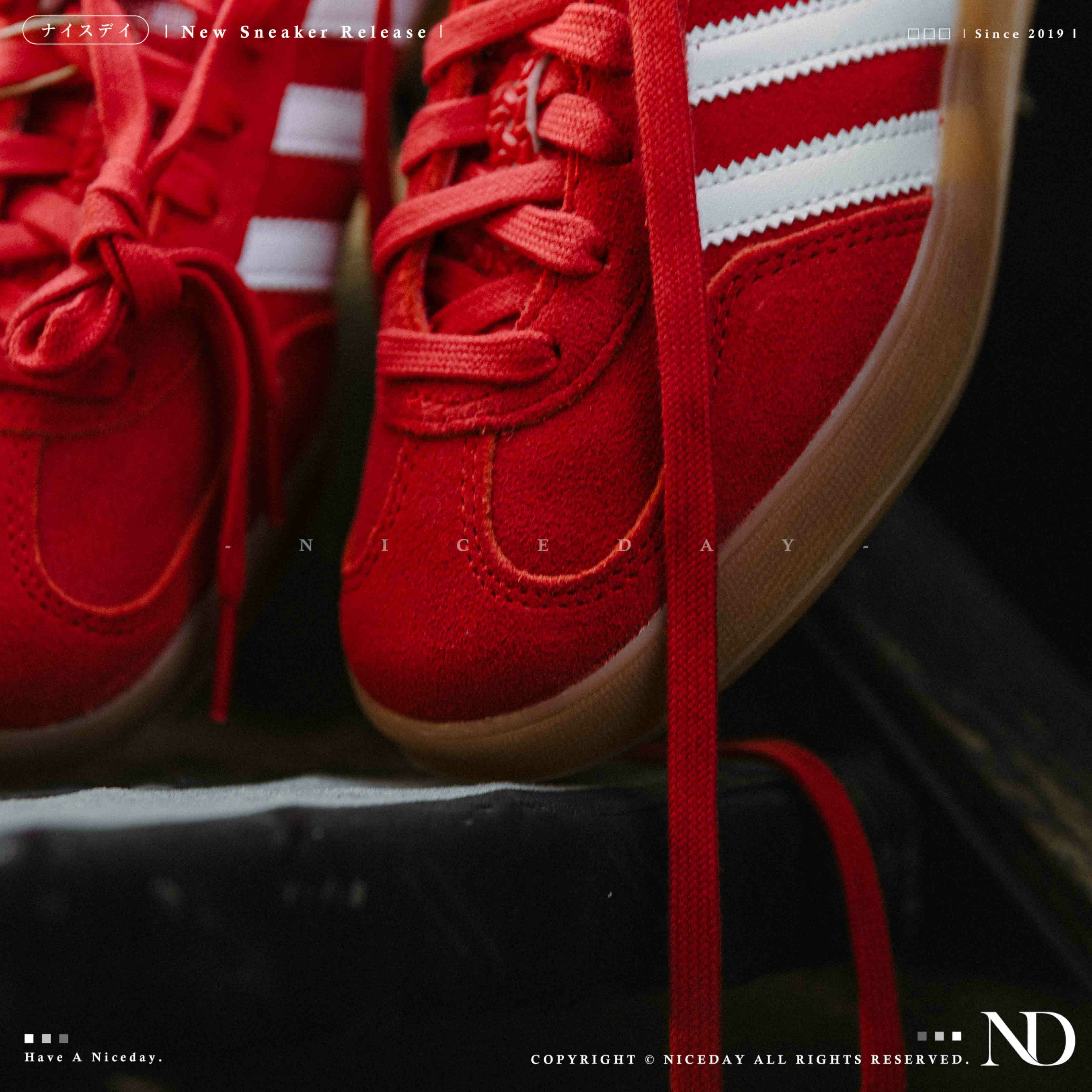 NICEDAY 現貨 Adidas Originals Gazelle 玫瑰紅 紅色 紅 麂皮 男女尺寸 JI2063