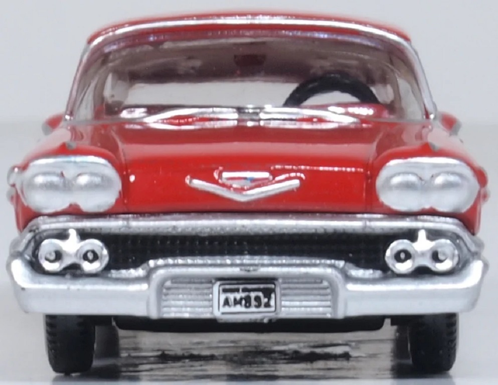 Oxford 87CIS58003 1:87 1958 雪佛蘭 Impala 運動轎跑車 龍紅色