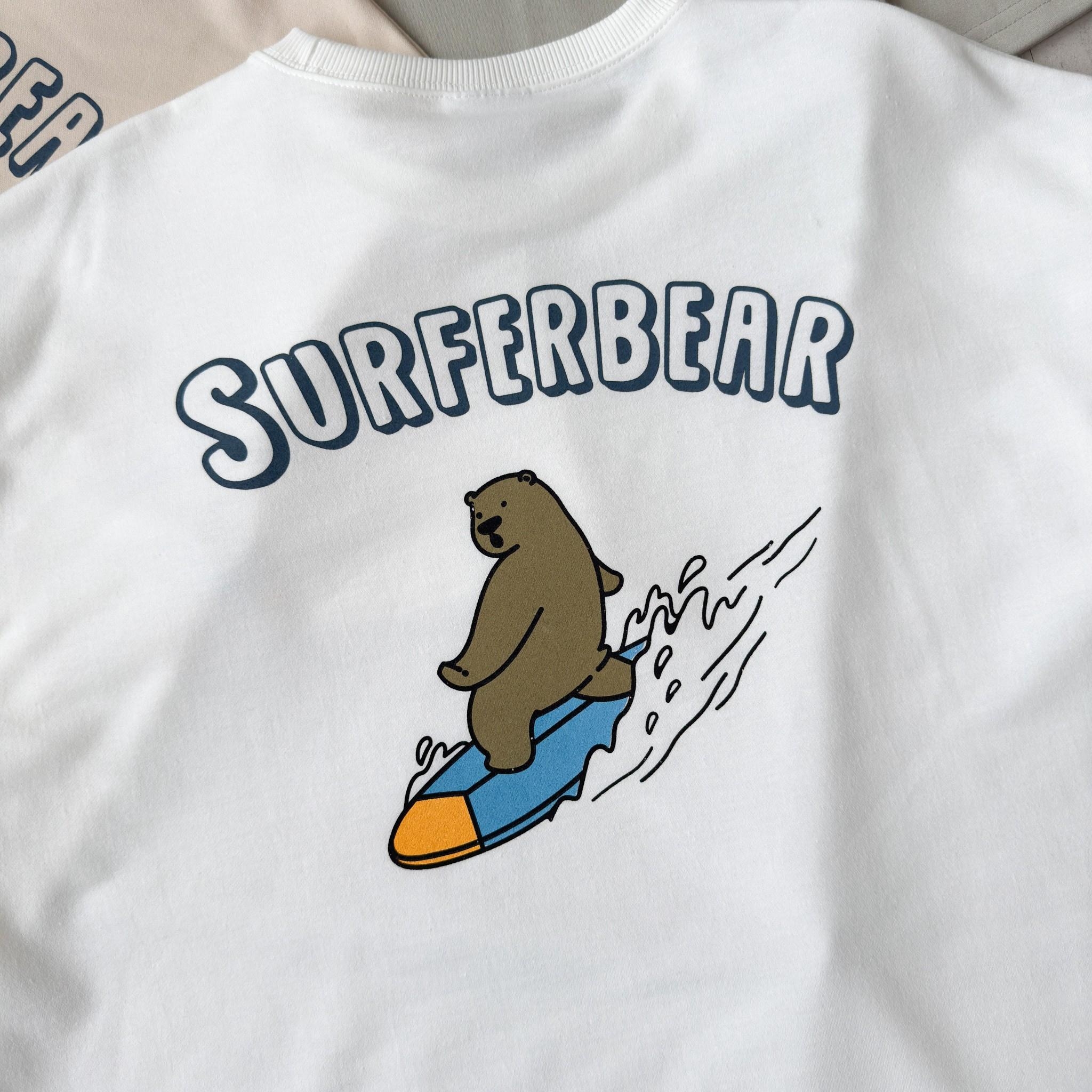 韓國短袖 Surferbear 熊熊衝浪短T 80849