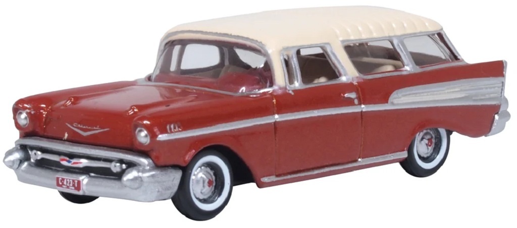 Oxford 87CN57008 1:87 1957 雪佛蘭 Nomad 阿多比米色/塞拉金