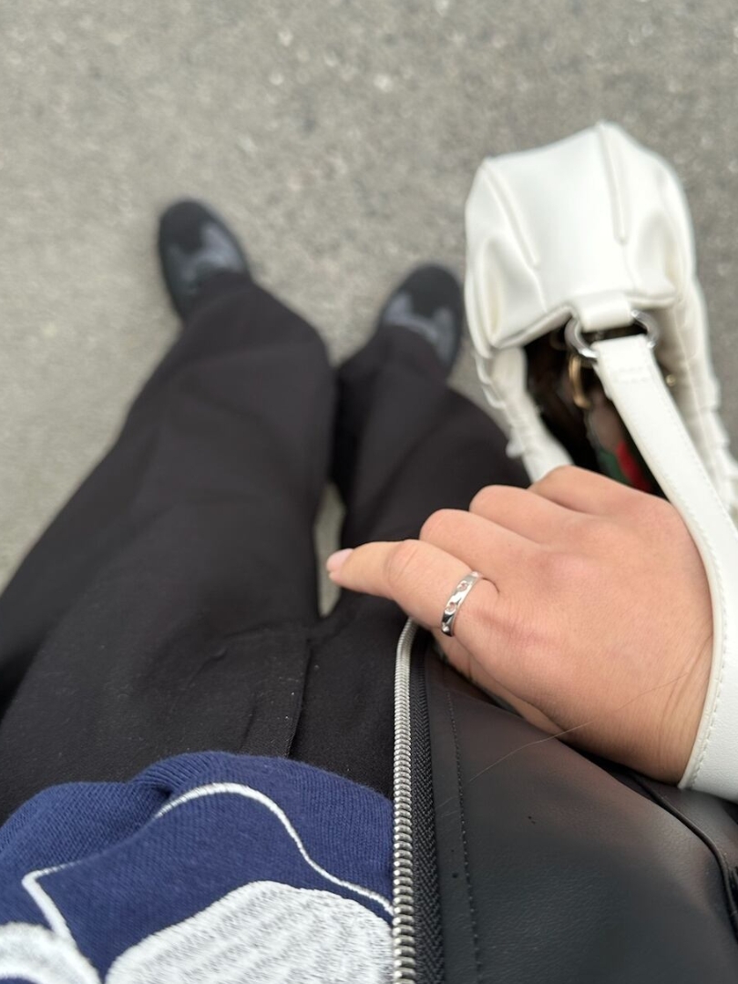 S925 heart hollow ring