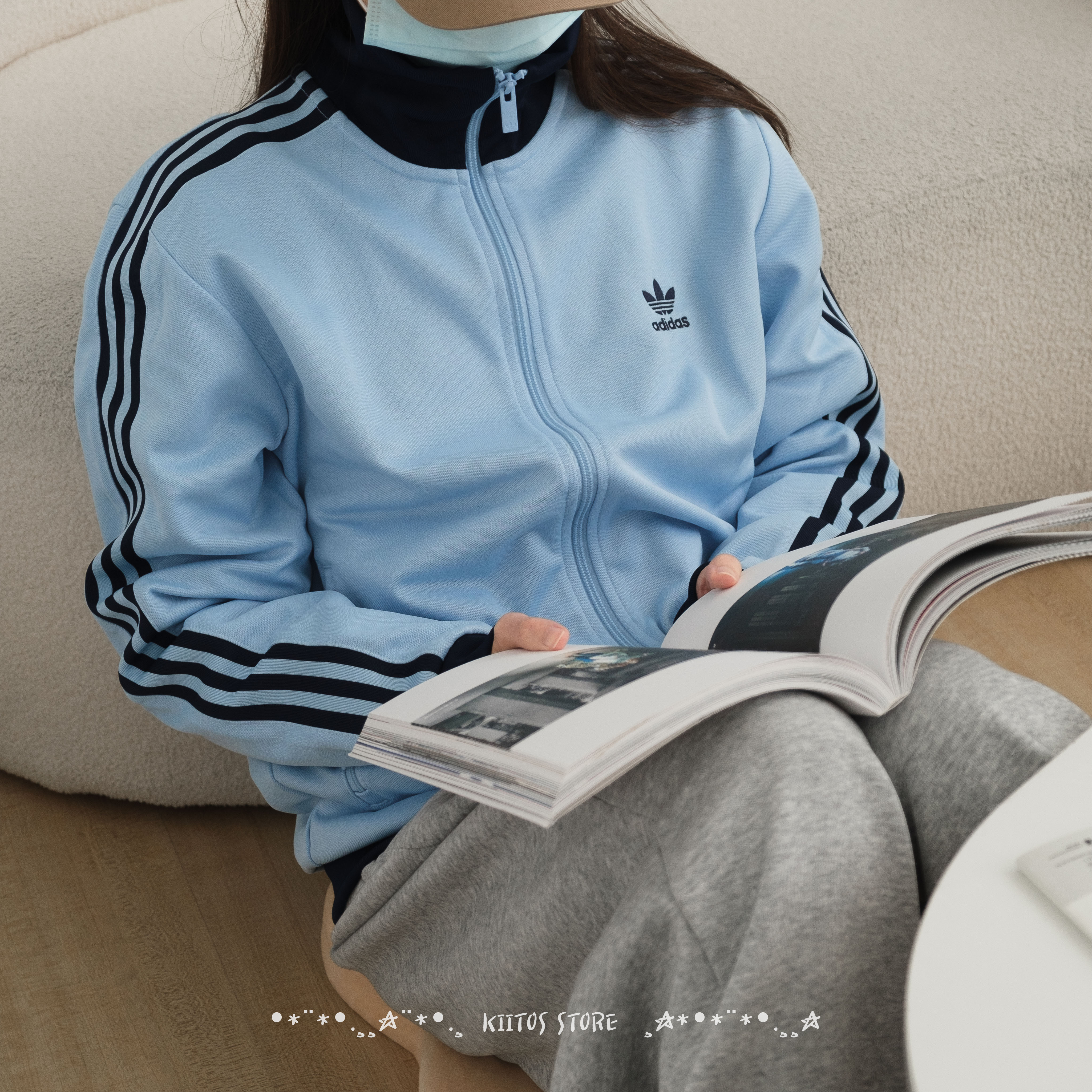 Adidas ORIGINALS 外套 寶寶藍  JP2521