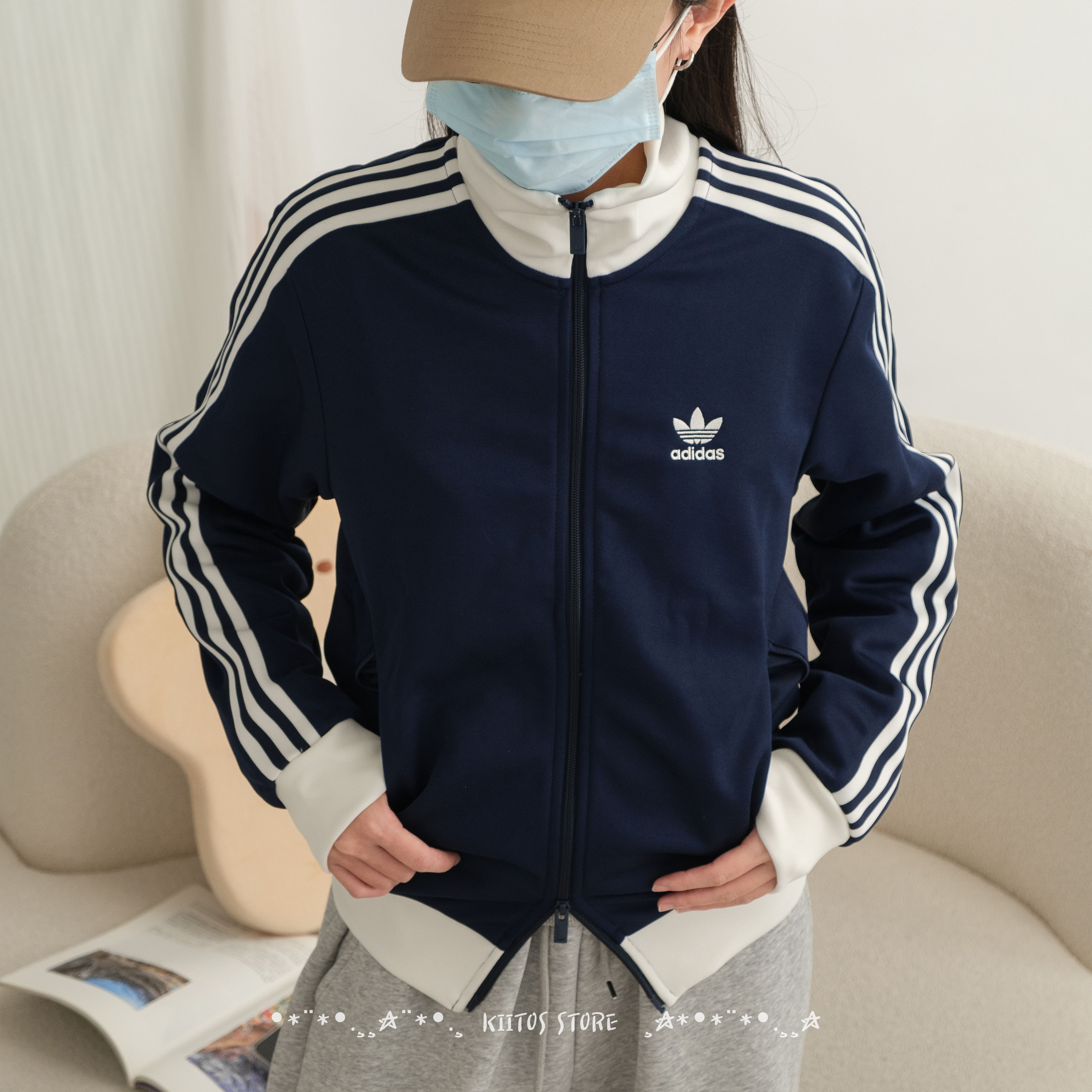 【預購/現貨】Adidas Adicolor Classics 三葉草 外套 立領 深藍色 IP0418