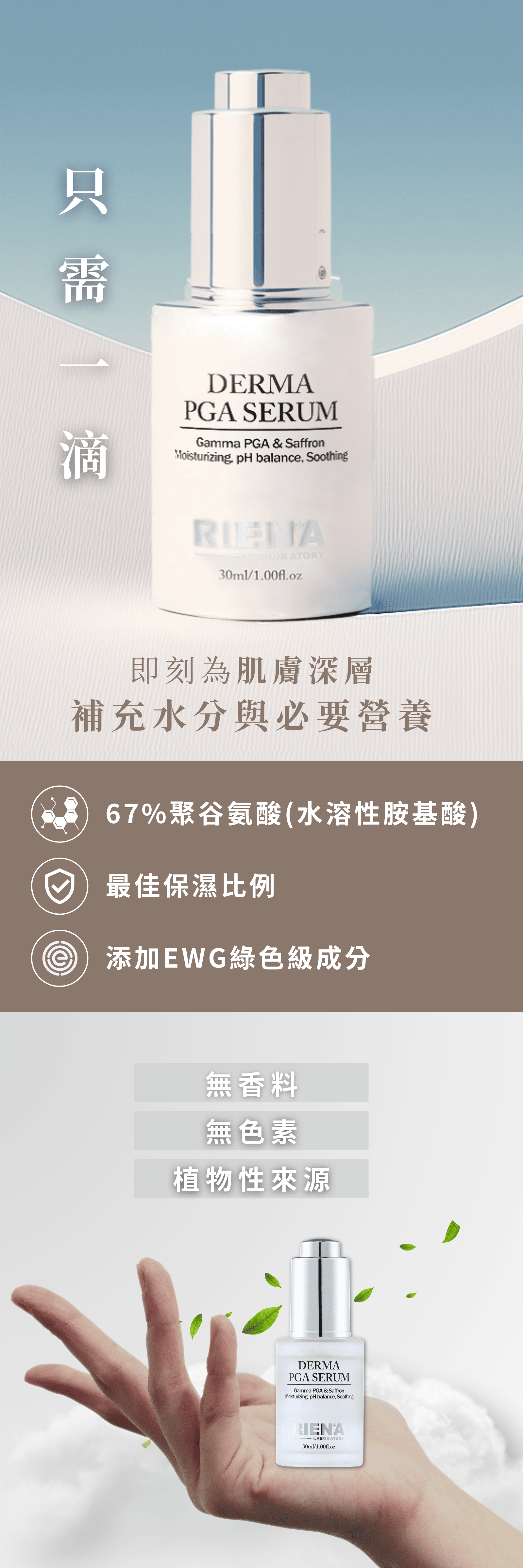 RIENA麗恩娜 Y-PGA敏感肌精華液