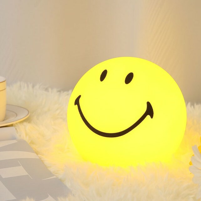 《5792》卡通笑臉三色觸摸夜燈