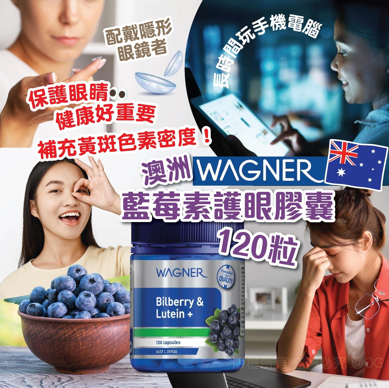 澳洲 Wagner 藍莓素護眼膠囊