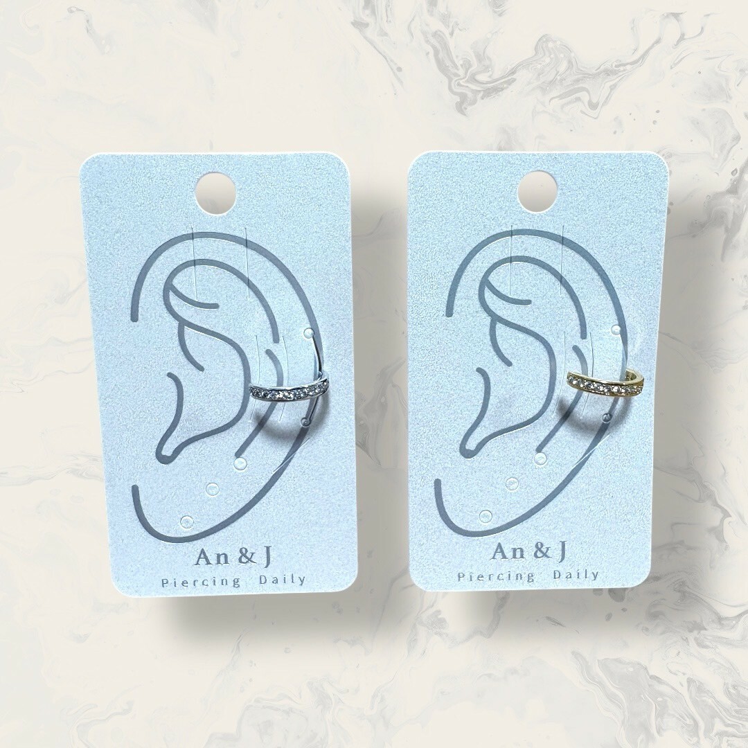 韓國直送耳骨夾 排列小鋯 2色