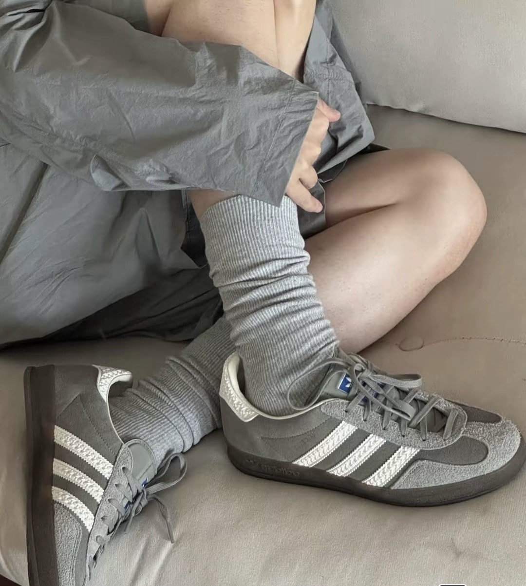 Adidas Originals Gazelle 焦糖底 德訓鞋 麂皮 復古 皮革 壓紋 岩灰