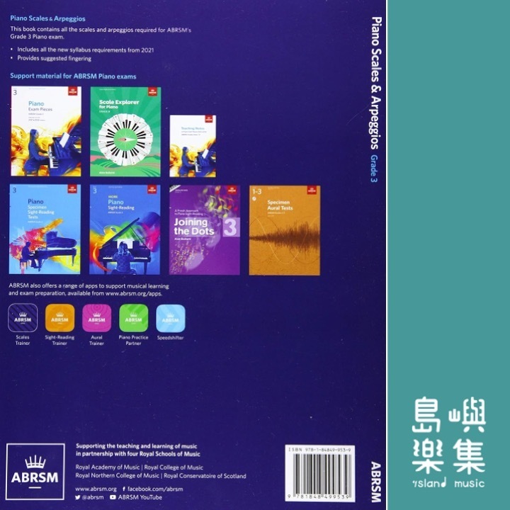 Piano Scales & Arpeggios from 2021 - Grade 3