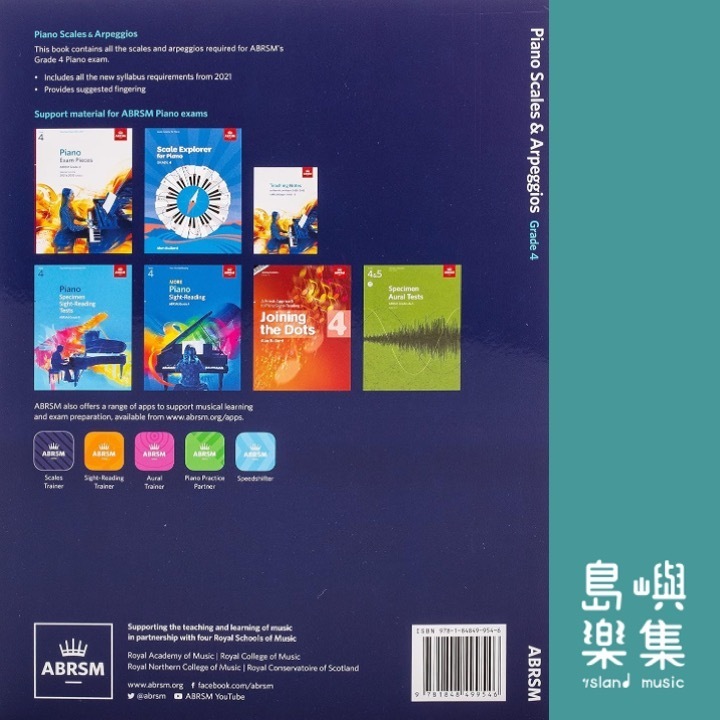 Piano Scales & Arpeggios from 2021 - Grade 4