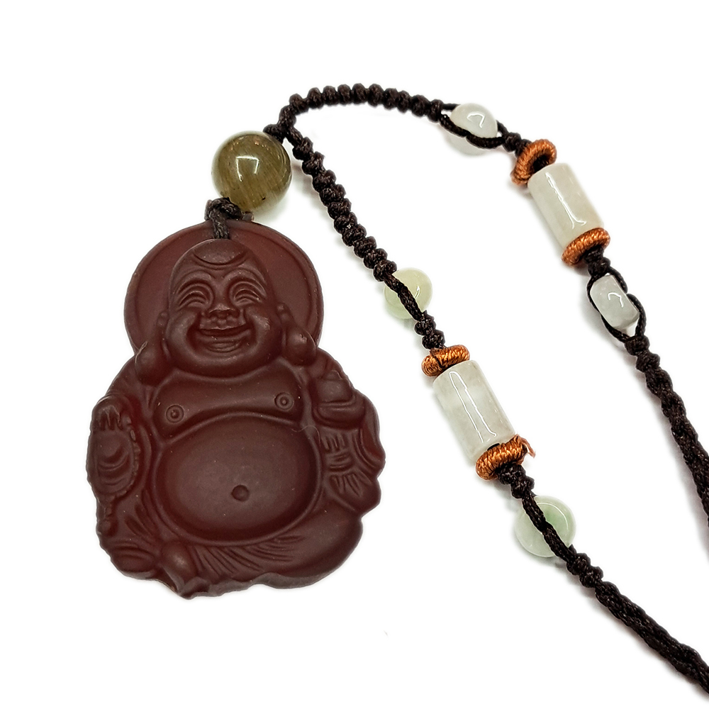 彌勒佛{紅玉髓}中國結項鍊【十方】133756