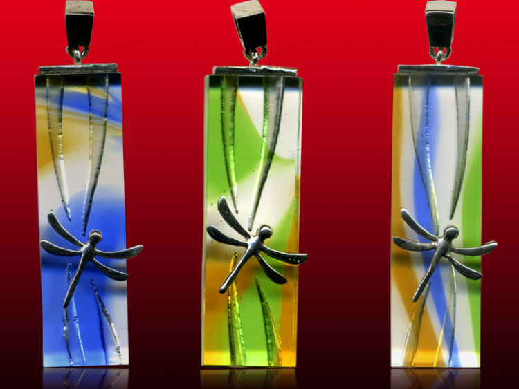 鹿港窯水晶琉璃|田園春曉銀飾項鍊 悠然自得春意盎然開運納福