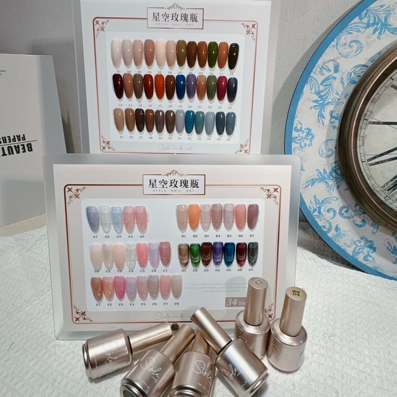 STYLE星空玫瑰瓶大套組【純色36色/閃亮34色】