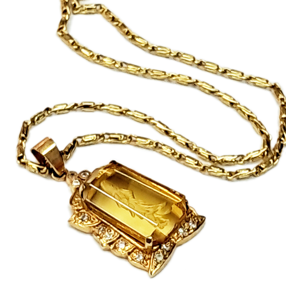 觀音菩薩{黃晶}項鍊【十方】133184