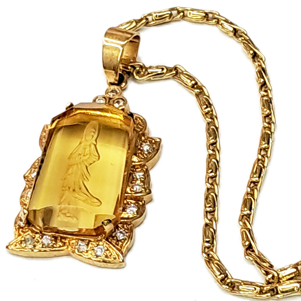 觀音菩薩{黃晶}項鍊【十方】133184