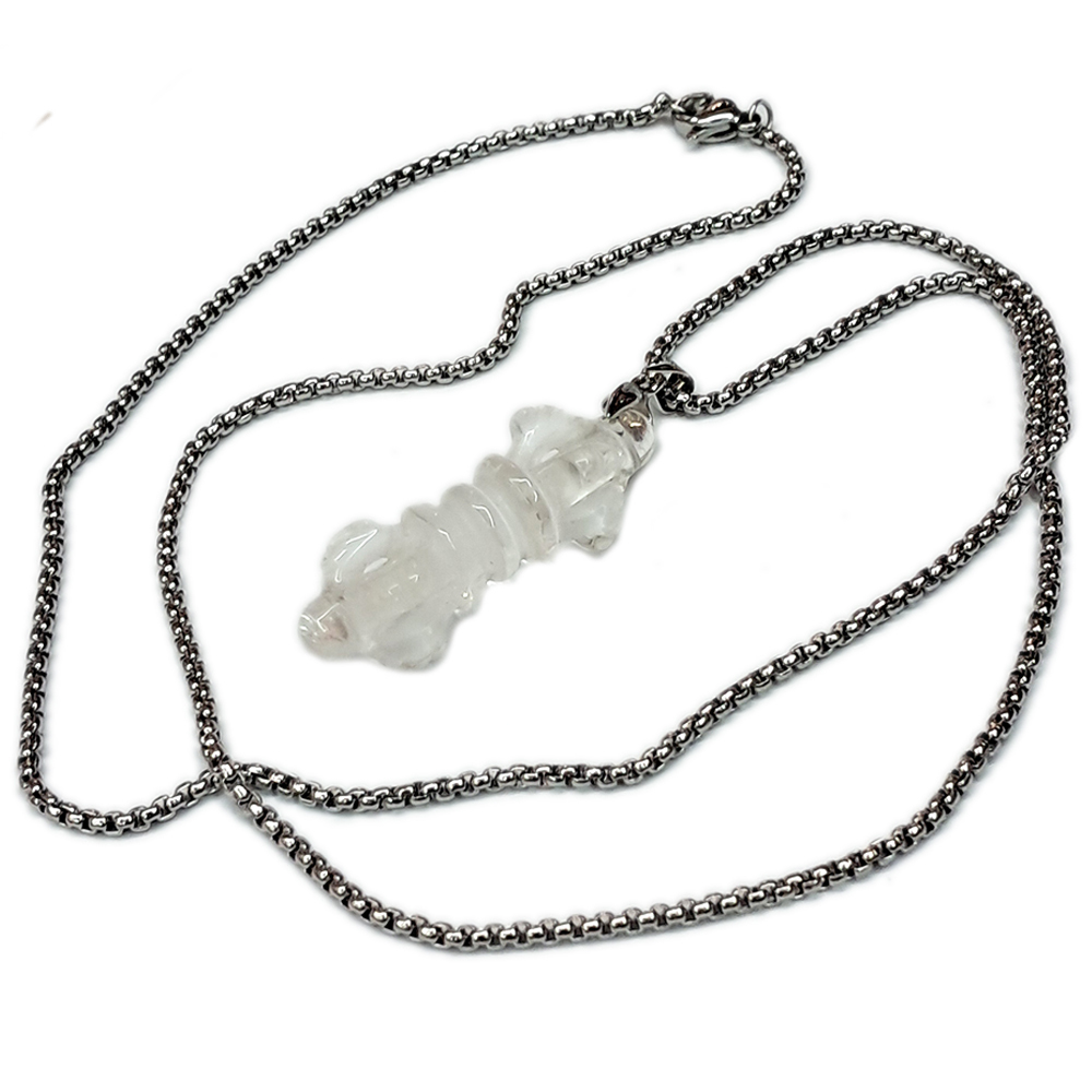 金剛杵水晶墜&鈦鋼項鍊【十方】151478