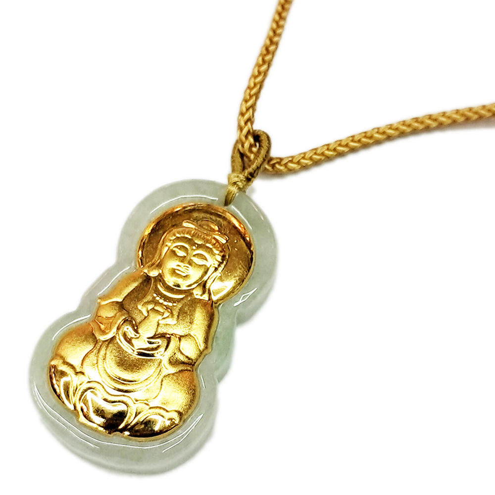 玉觀音{金箔}中國結項鍊【十方】151677