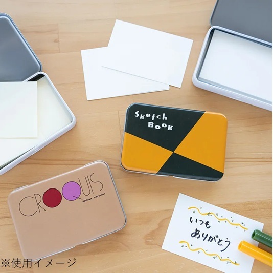 日本Maruman．Sketch Book 便條素描紙鐵盒 共三款
