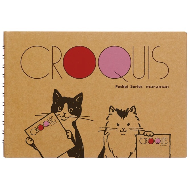 日本Maruman．Sketch Book  迷你素描本 雙重貓貓 S162SB-24
