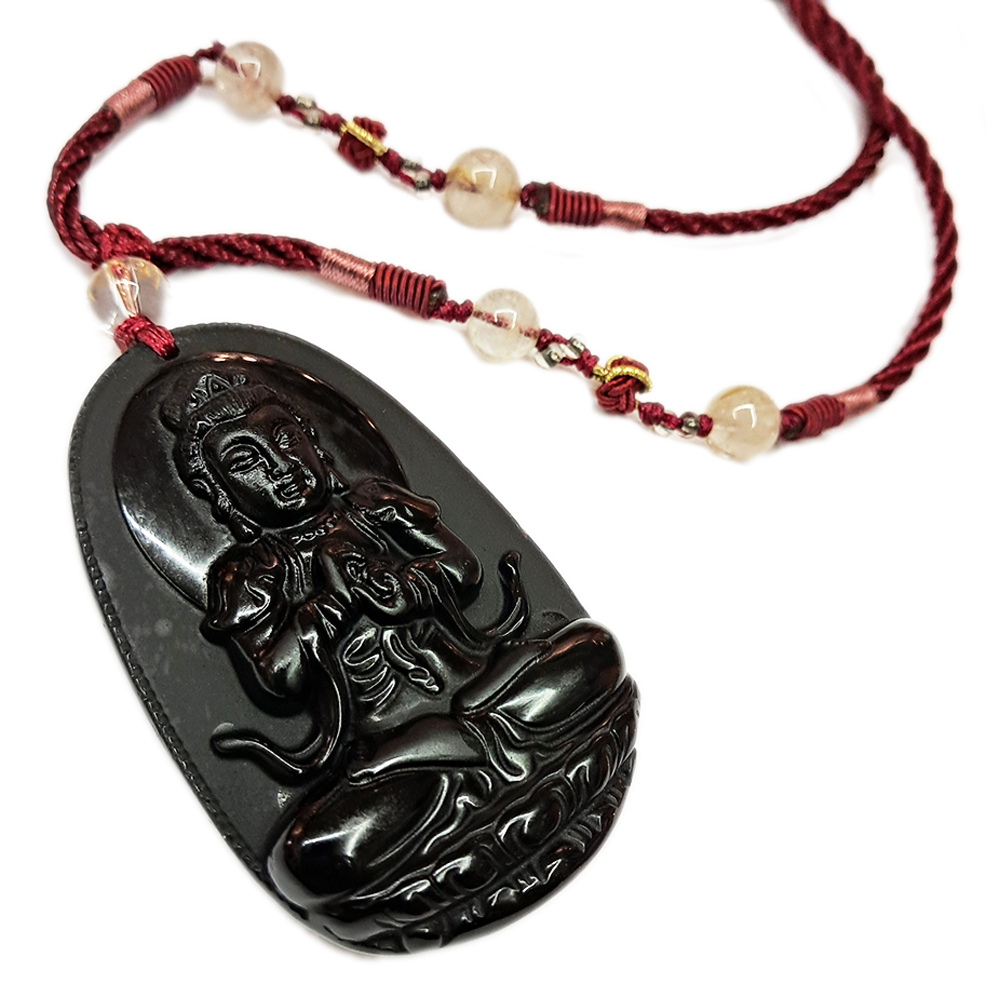 大日如來{黑曜岩}項鍊【十方】137066