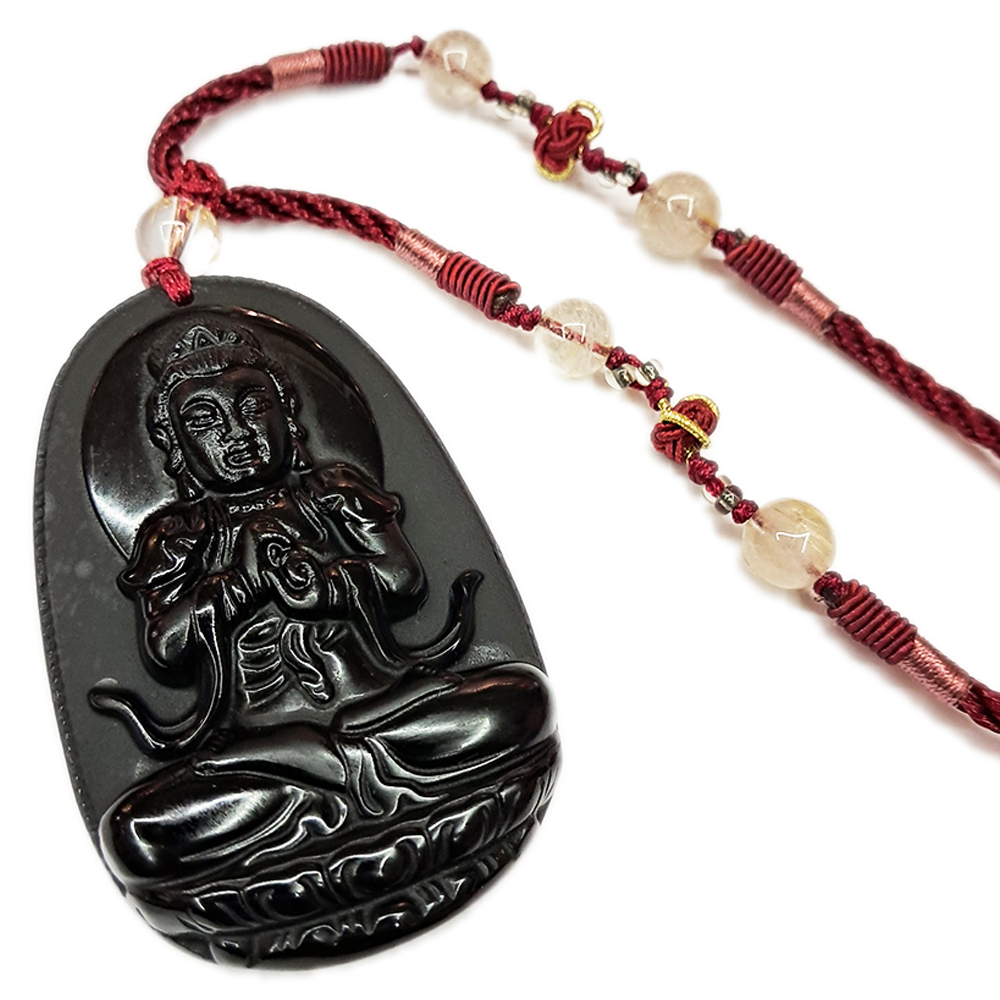 大日如來{黑曜岩}項鍊【十方】137066