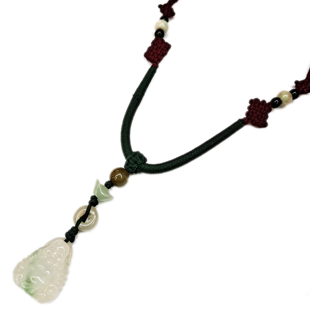 彌勒佛玉佩中國結項鍊【十方】123564