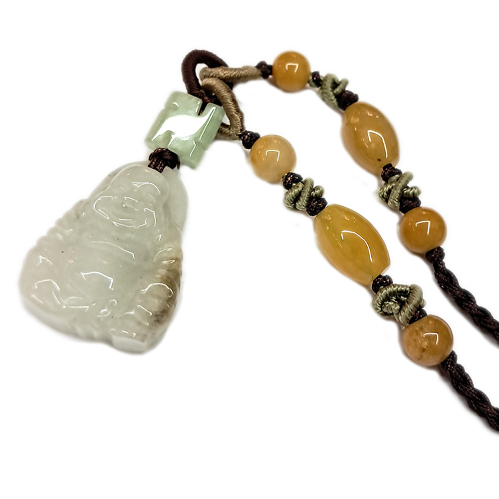 彌勒佛{玉佩 }{微型}中國結項鍊【十方】154395