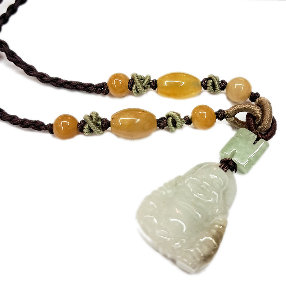 彌勒佛{玉佩 }{微型}中國結項鍊【十方】154395