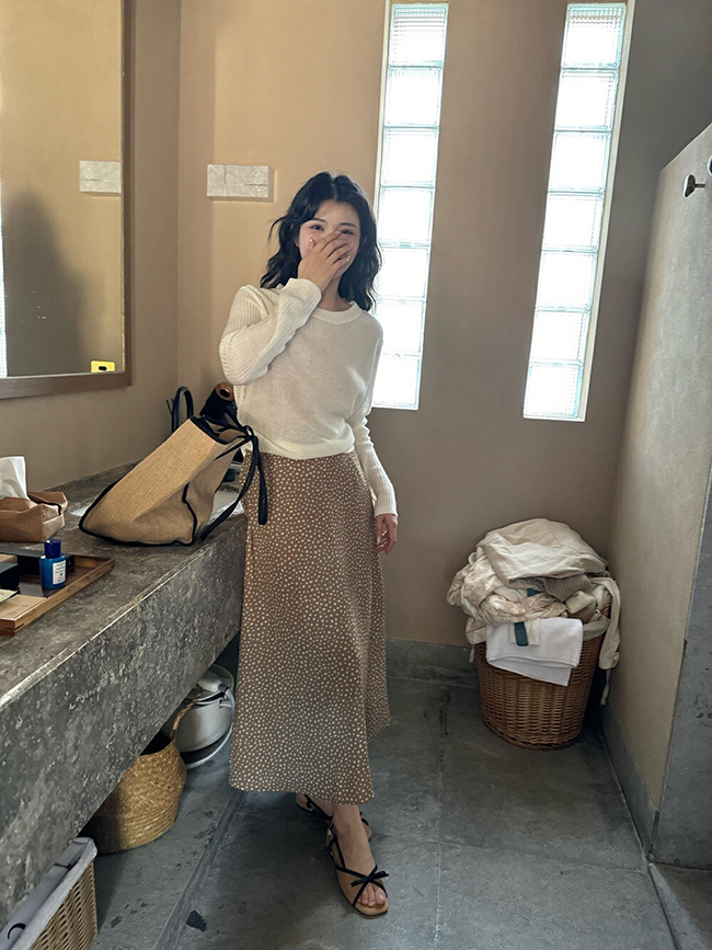 春天小花滿滿優雅長裙