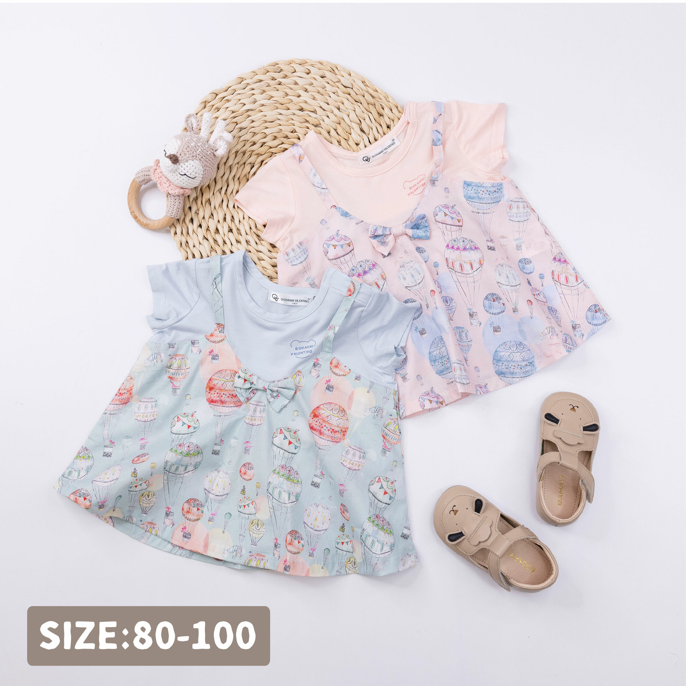 范侖鐵諾【32042】繽紛熱氣球假兩件上衣＊二色