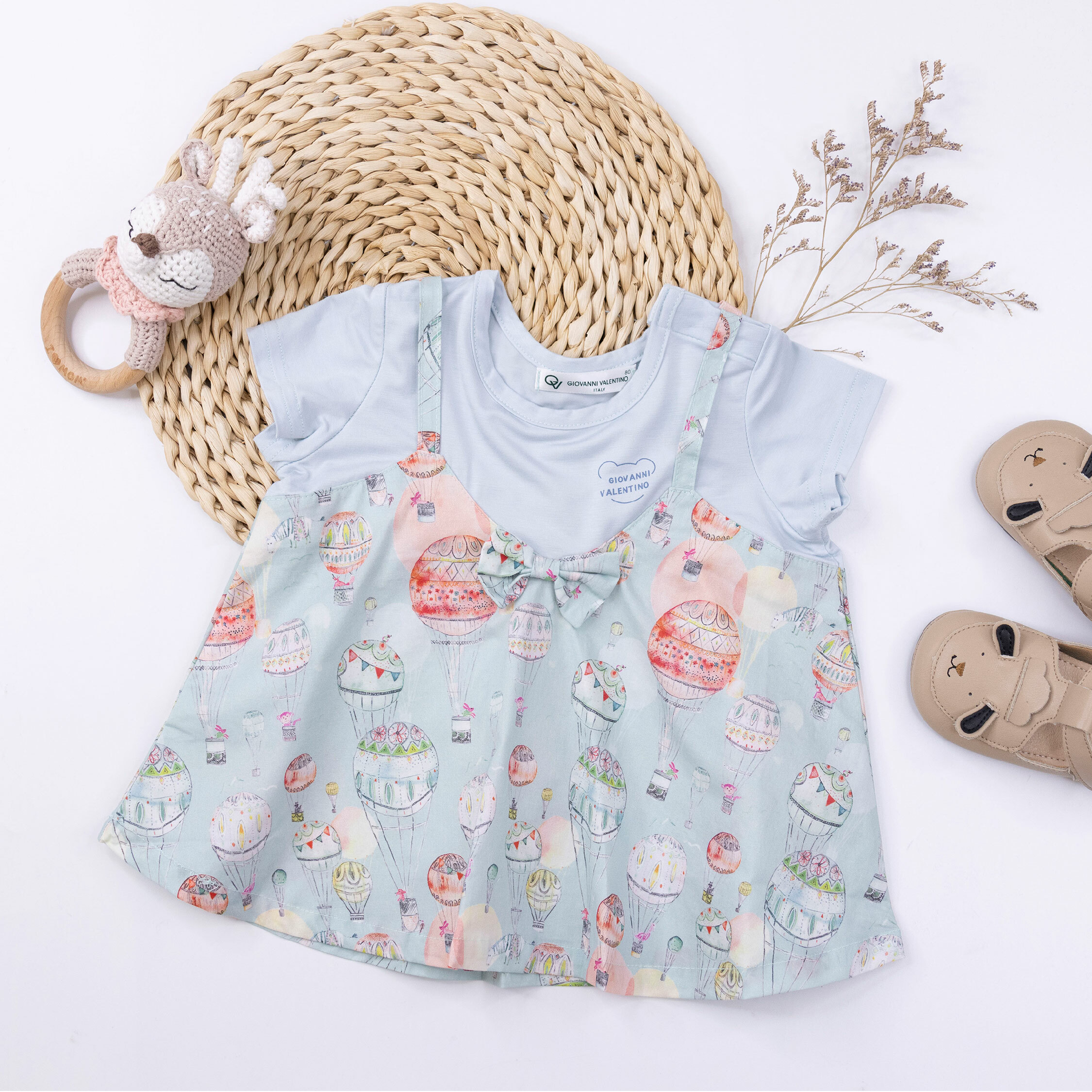 范侖鐵諾【32042】繽紛熱氣球假兩件上衣＊二色