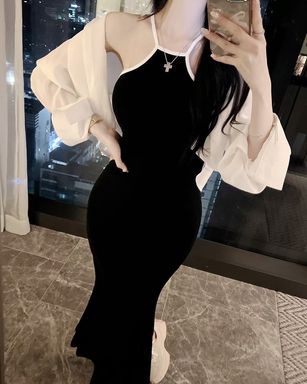 雲海逐浪 (連身裙+襯衫)