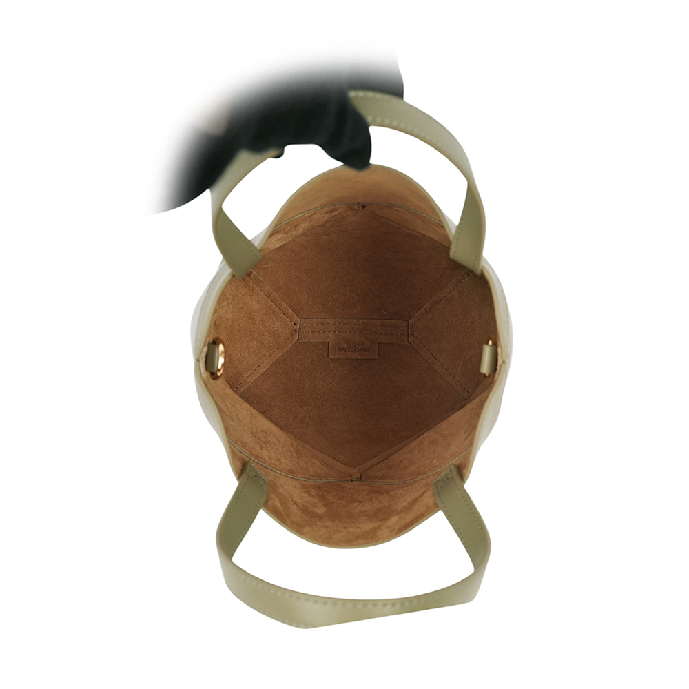 【LOEWE】Puzzle 亮面小牛皮迷你摺疊托特包(尤加利綠)A657V25X01 4787