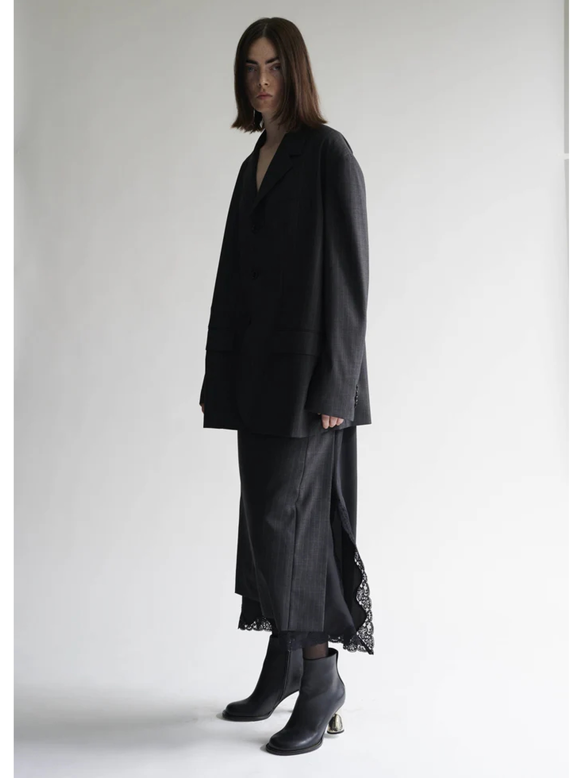 INSCRIRE WOOL LAYERED SKIRT裙子