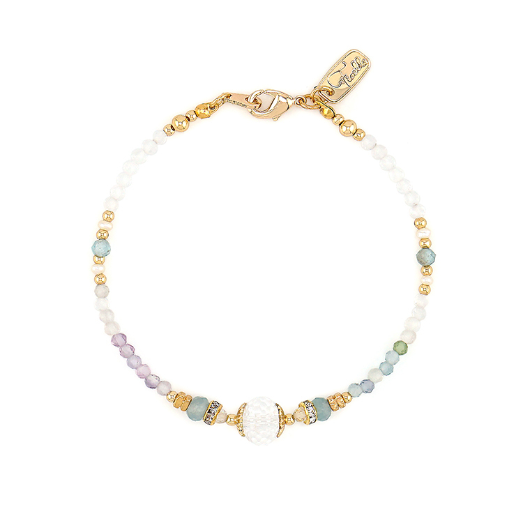 四月誕生石 • 蕾絲花 • 惹人憐愛 – 白水晶 – 手鍊