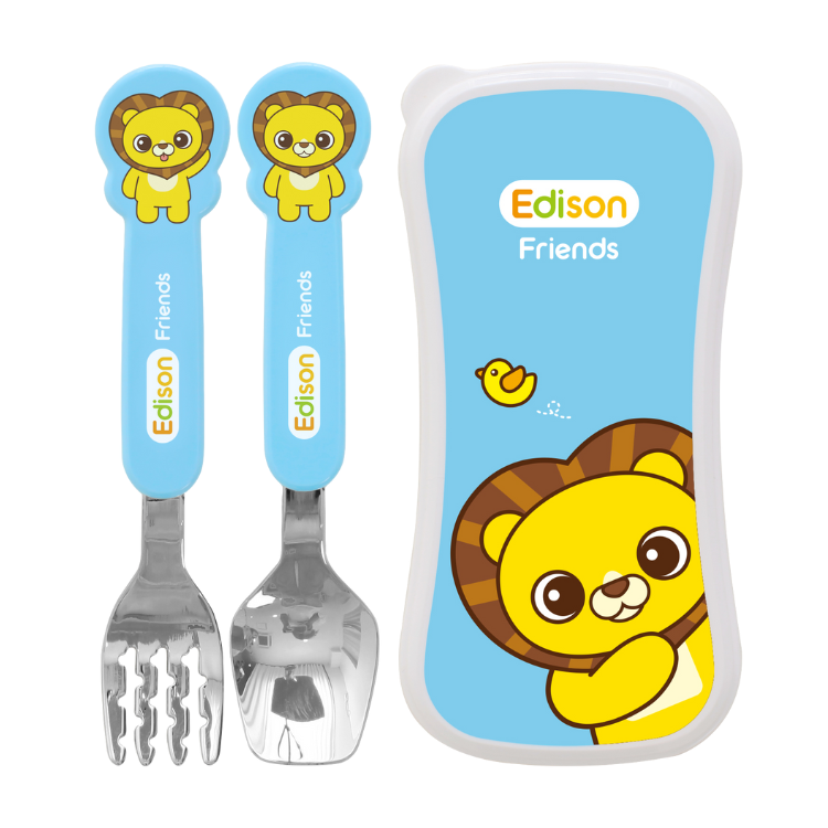Edison Friends - 幼兒叉匙有盒套裝(獅子)