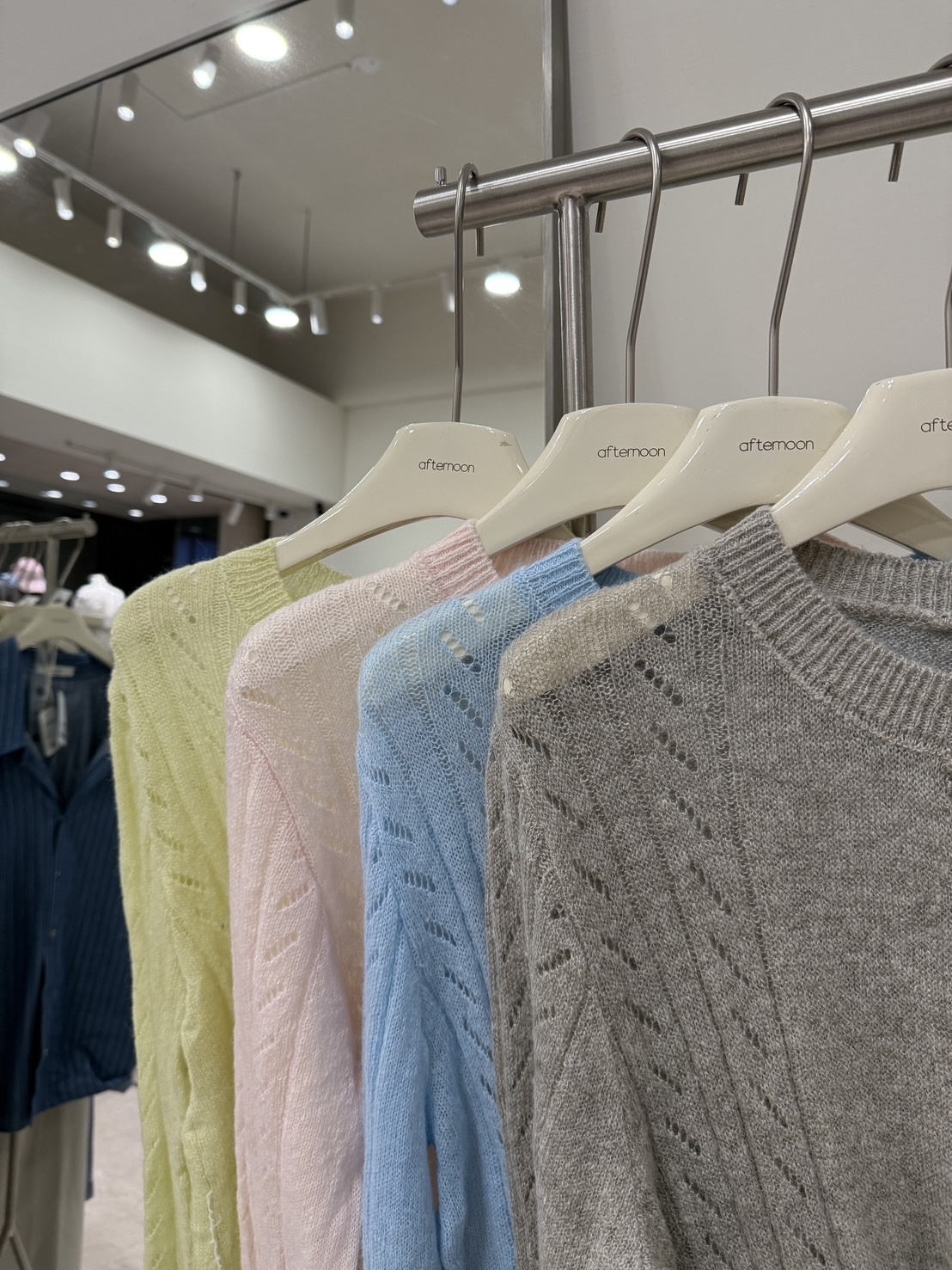 鏤空薄針織開衫