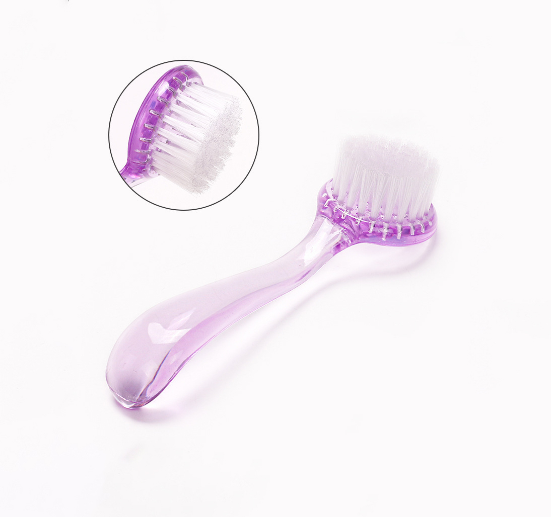 三本膠柄洗臉刷(顏色隨機)