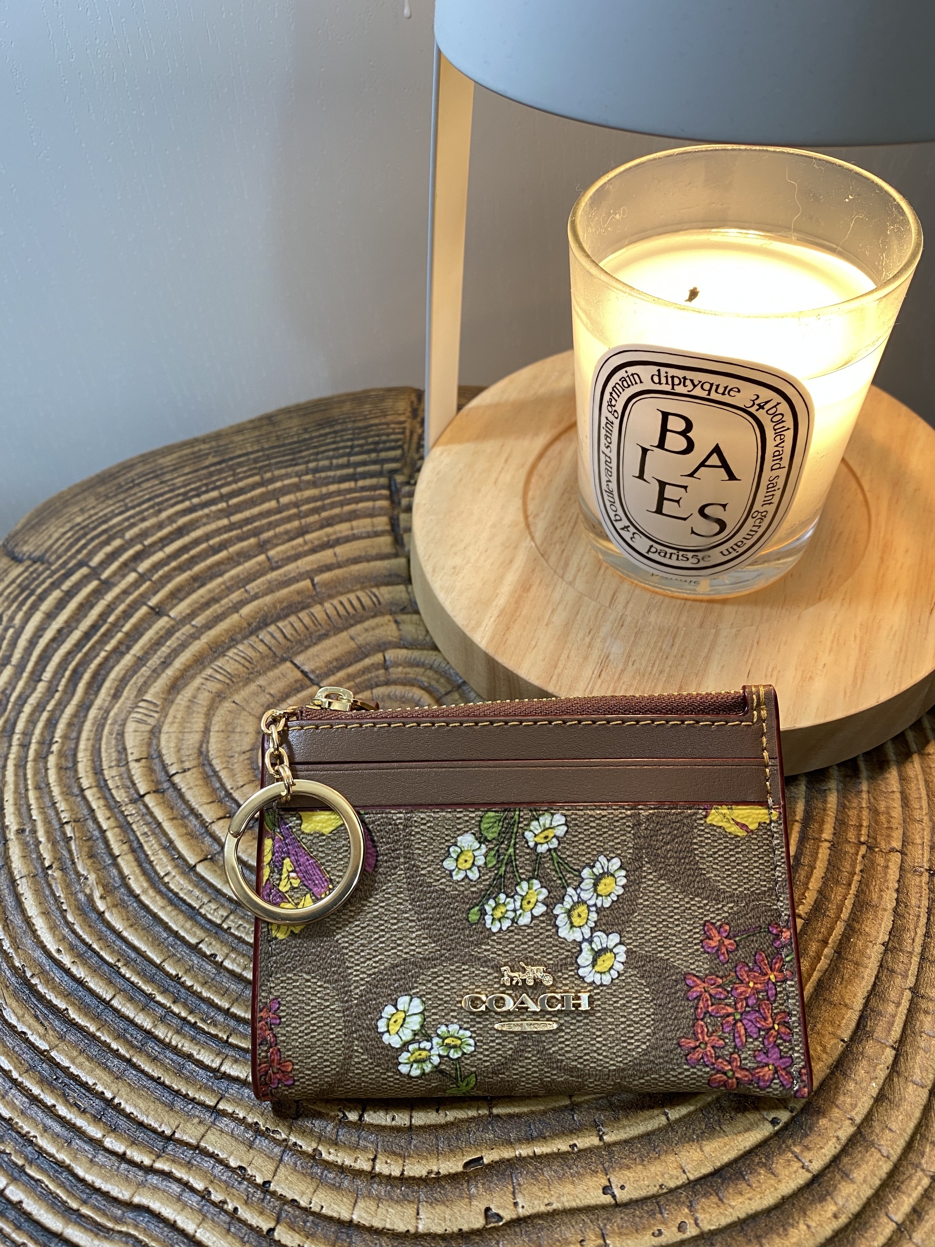 美國現貨 Coach Mini Skinny ID Case in Signature Canvas with Floral Print