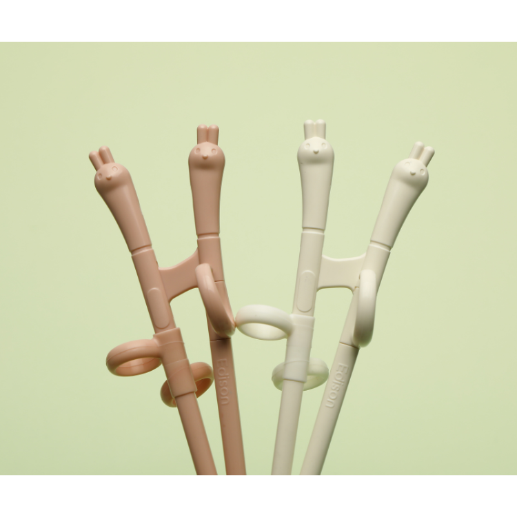 Korea Edison 幼兒學習筷子兩件裝(小兔)