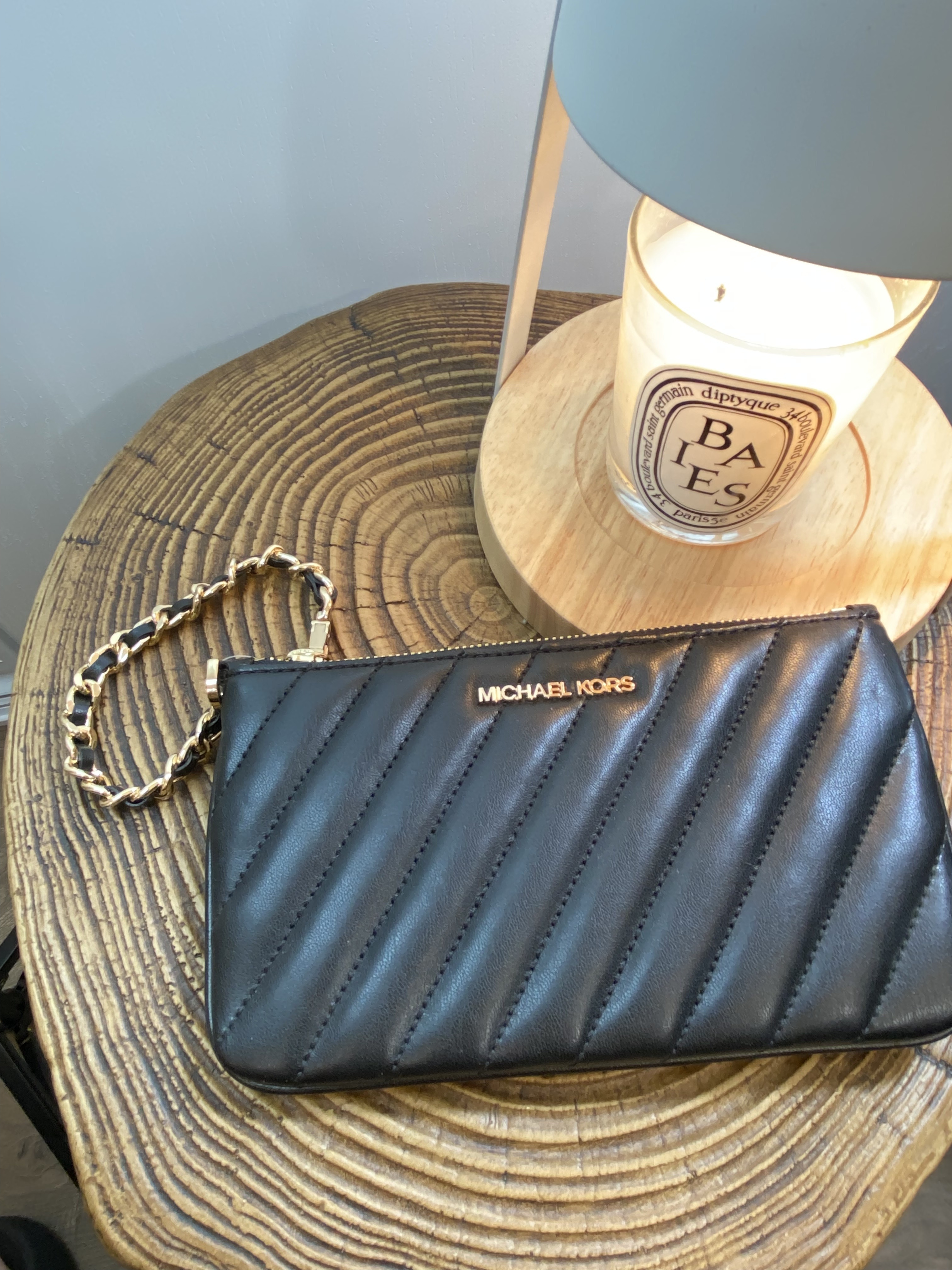 美國現貨 Michael Kors Medium Top Zip Chain Quilted Wallet