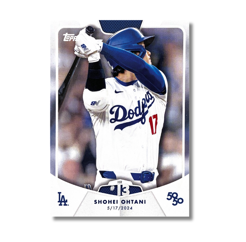Topps 官方授權 大谷翔平 50-50 第13轟 2024/5/17 IN LOS ANGELES 紀念卡HR #13