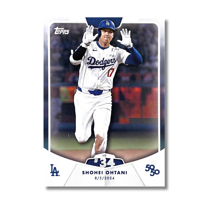 Topps 官方授權 大谷翔平 50-50 第34轟 2024/8/5 IN LOS ANGELES 紀念卡HR #34