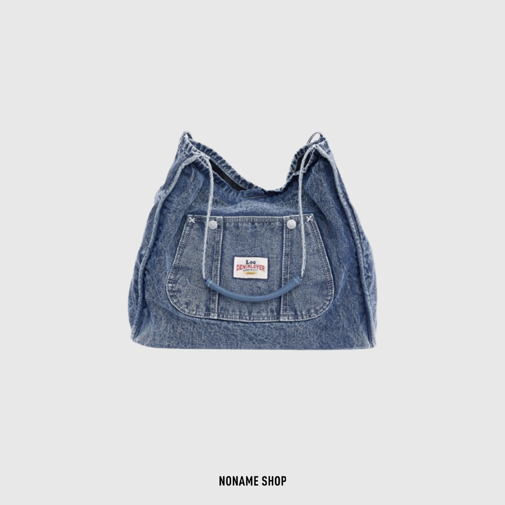 LEE 復古 牛仔 丹寧 簡約 大容量 肩背包/手提包 牛仔藍