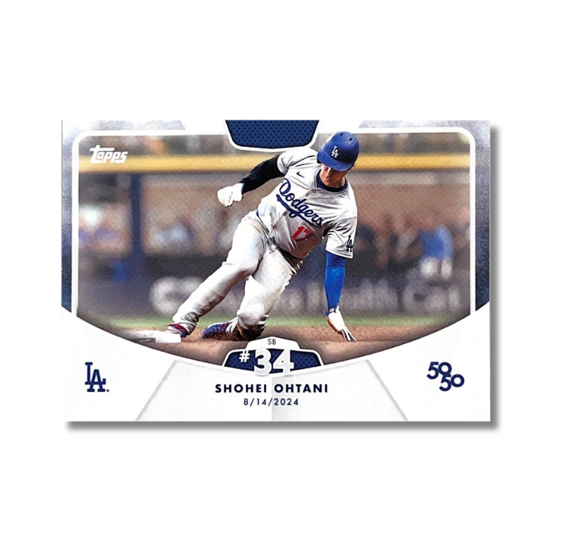 Topps 官方授權 大谷翔平 50-50 第34轟 2024/8/14 IN MILWAUKEE 紀念卡HR #34