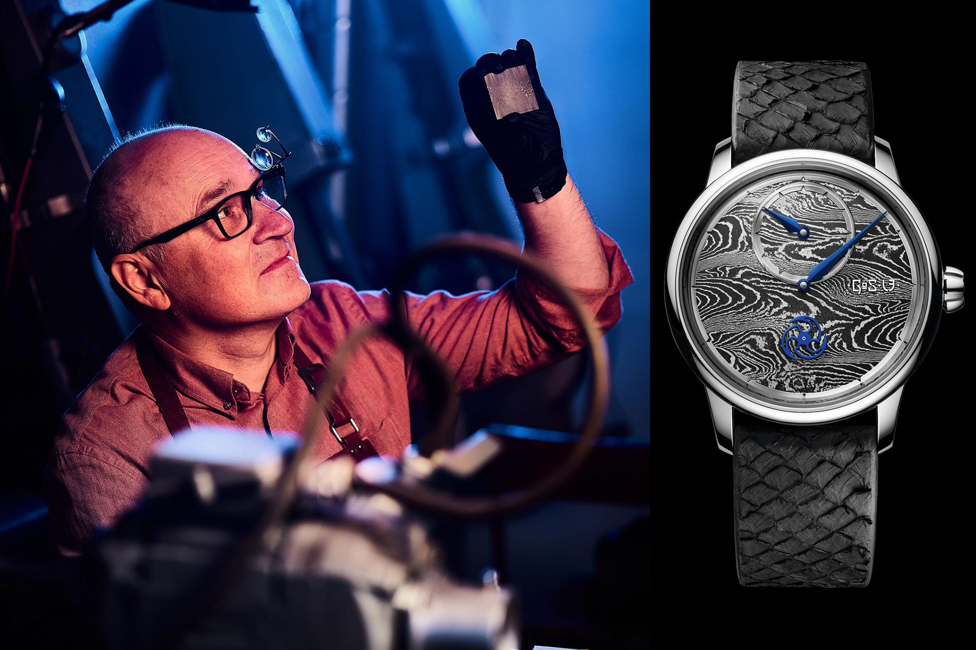 大馬士革鋼的極致工藝 LOUIS ERARD Regulator X GoS聯名腕錶