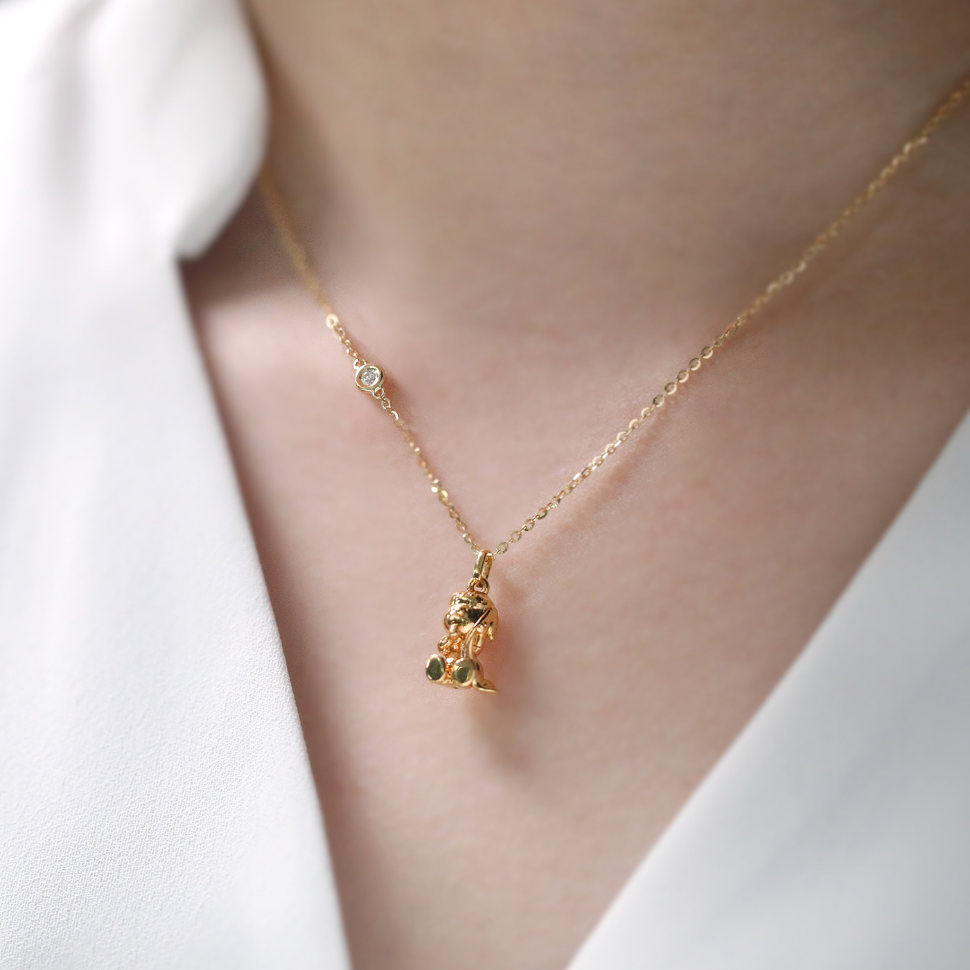 SNOOPY｜柔軟擁抱 — 3分鑽石項鍊