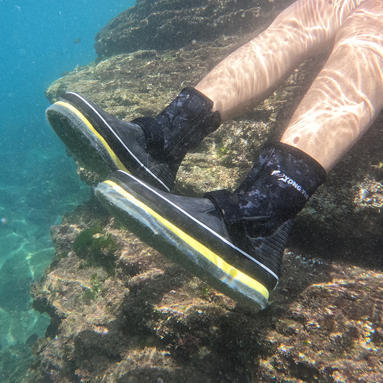 YONGYUE圓楦頭EVA防滑鞋/黑灰迷彩